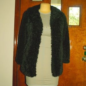 Angel Kiss Faux Fur Black Coat
